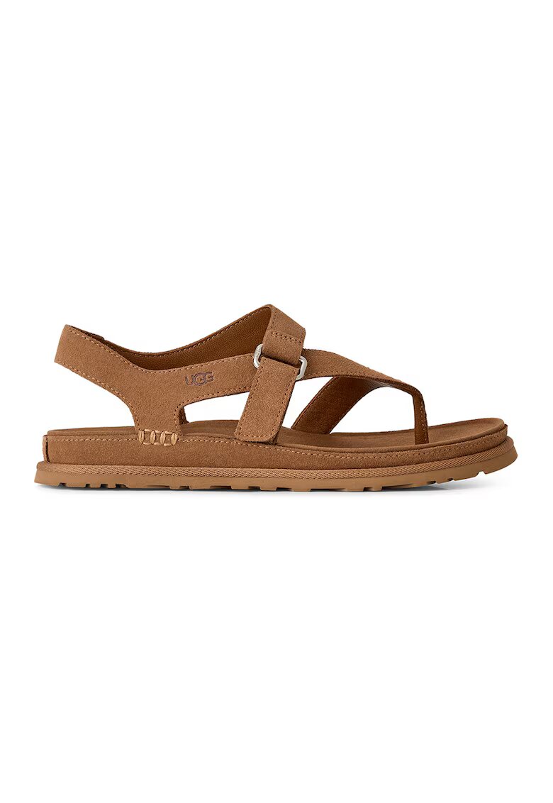 UGG Велурени сандали GoldenGaze Toe Post - Карамел