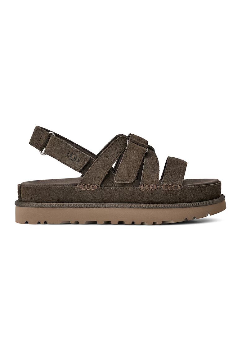 UGG Велурени сандали Goldenstar Gleam - Тъмнокафяв
