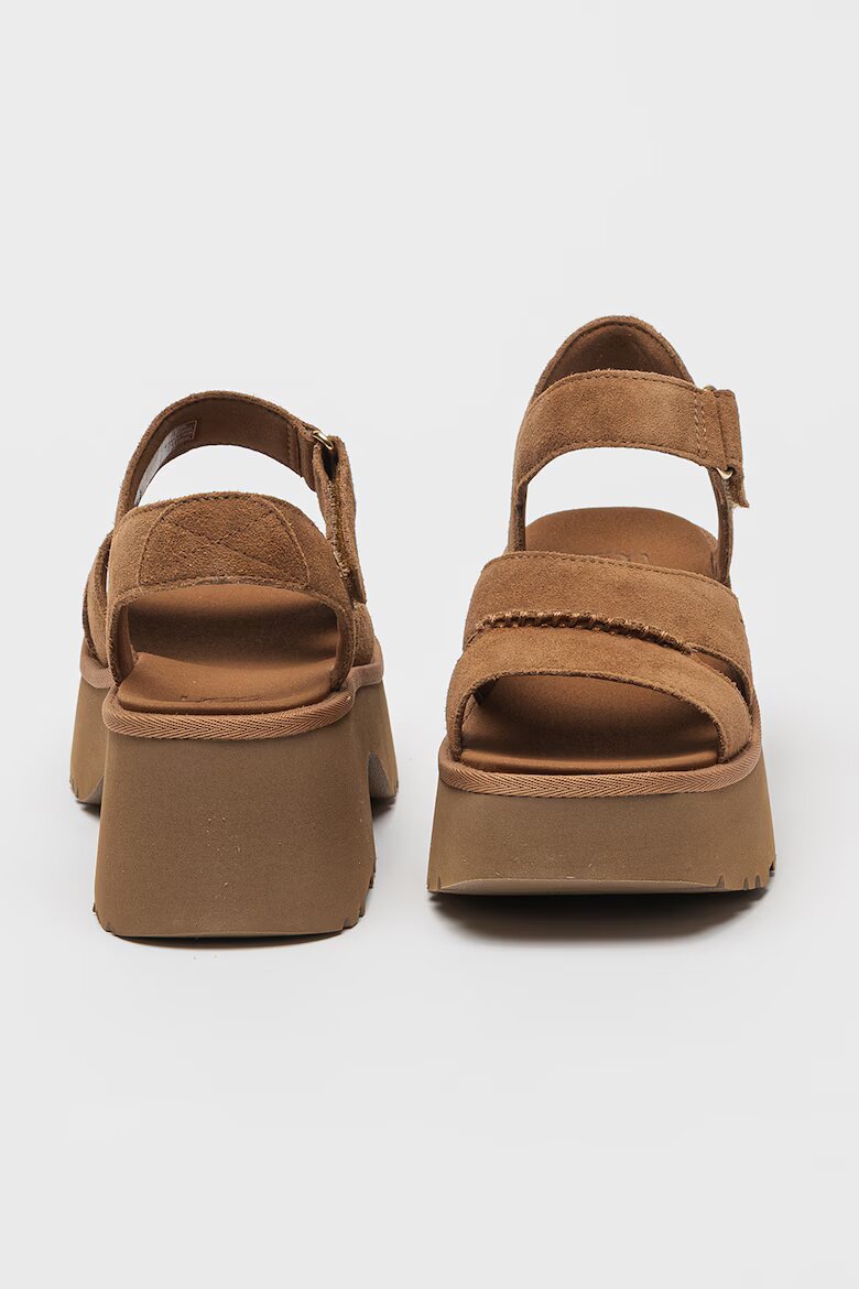 UGG Велурени сандали New Heights с велкро Светлокафяв