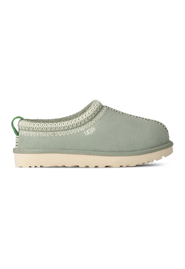 UGG Велурено сабо Tasman Meadow Accent - Бледозелен