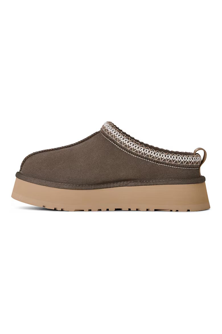 UGG Велурено сабо Tazz II с равна платформа Камел/Ледено синьо