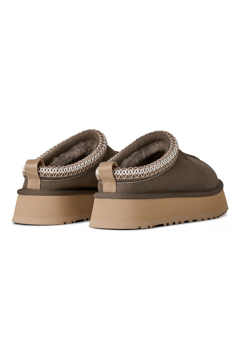 UGG Велурено сабо Tazz II с равна платформа Камел/Ледено синьо