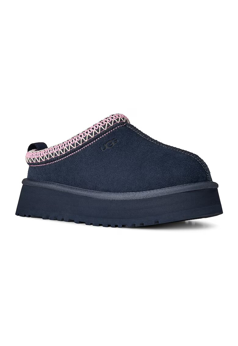UGG Велурено сабо Tazz II с равна платформа - Светлорозов/Индигово синьо