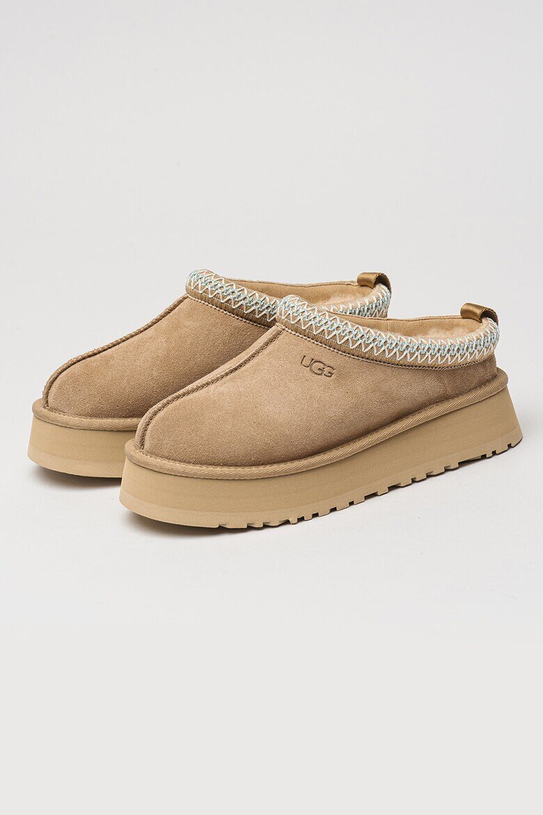 UGG Велурено сабо Tazz с равна платформа Бежов