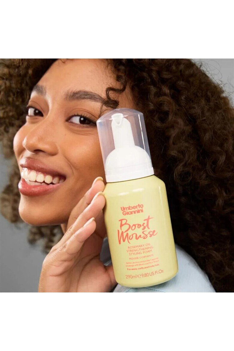 Umberto Giannini Strong Curls 290 мл стилизиращ мус с масло от розмарин за къдрава коса