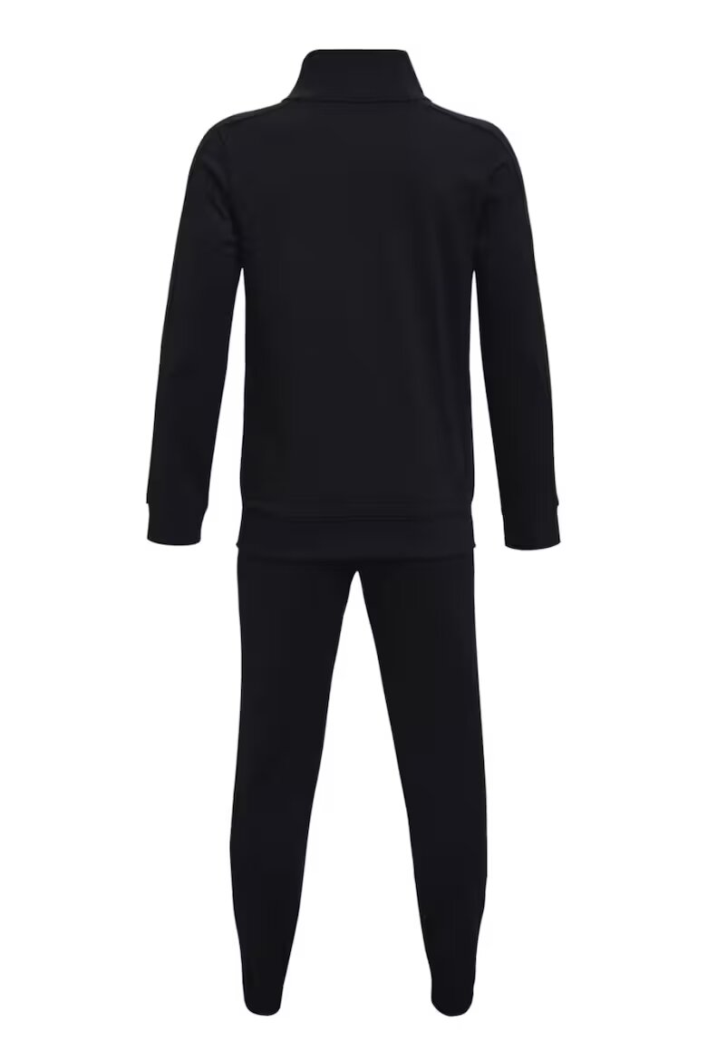 Under Armour Анцуг с цип и лого за фитнес Knit Бял/Черен
