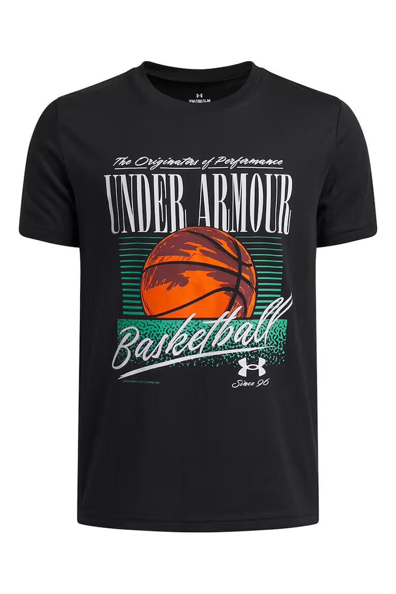 Under Armour Баскетболна тениска с принт Черен/Мандарина/Бял