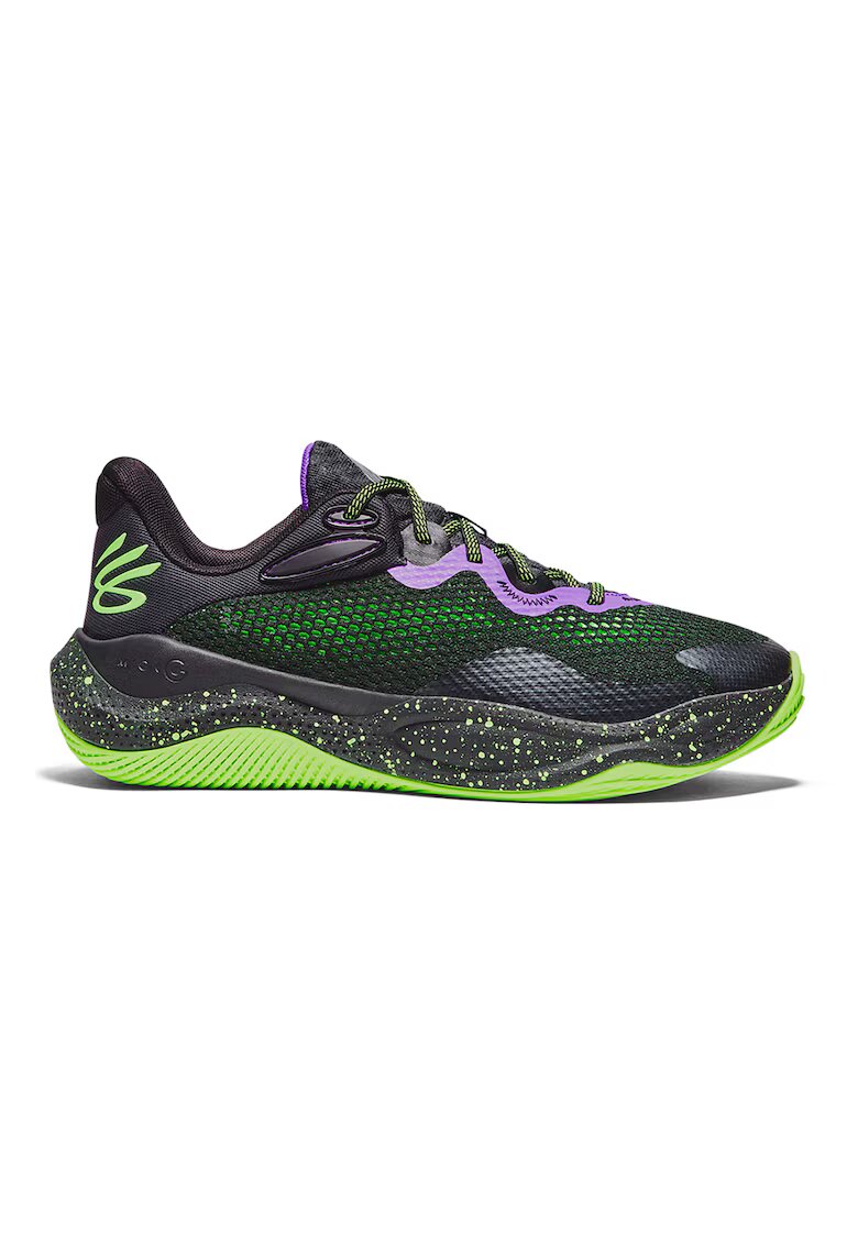 Under Armour Баскетболни обувки Curry Splash 24 - Черен/Лайм зелено