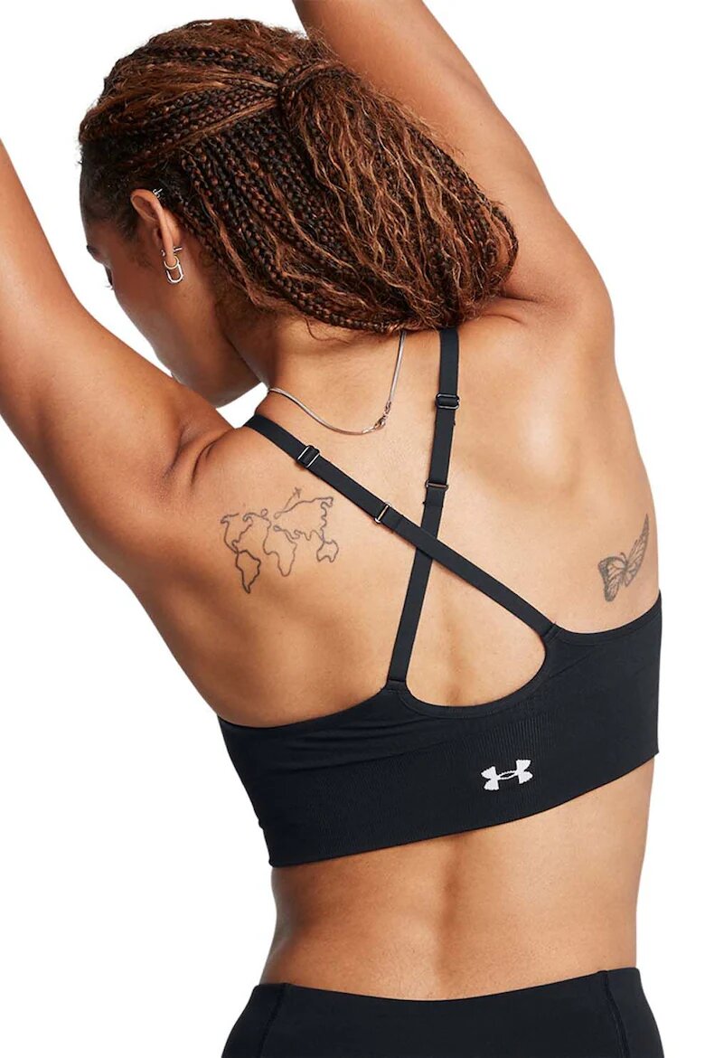 Under Armour Безшевно фитнес бюстие Vanish с лого