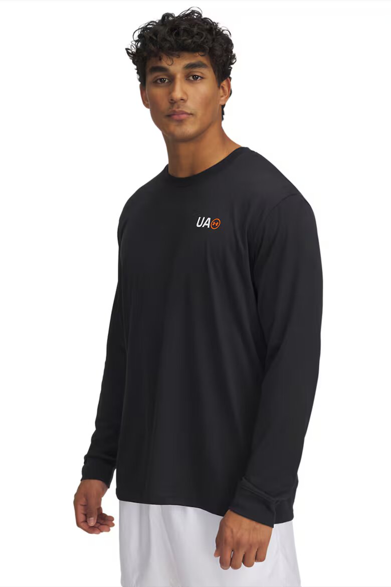 Under Armour Блуза с лого Черен/Оранжев
