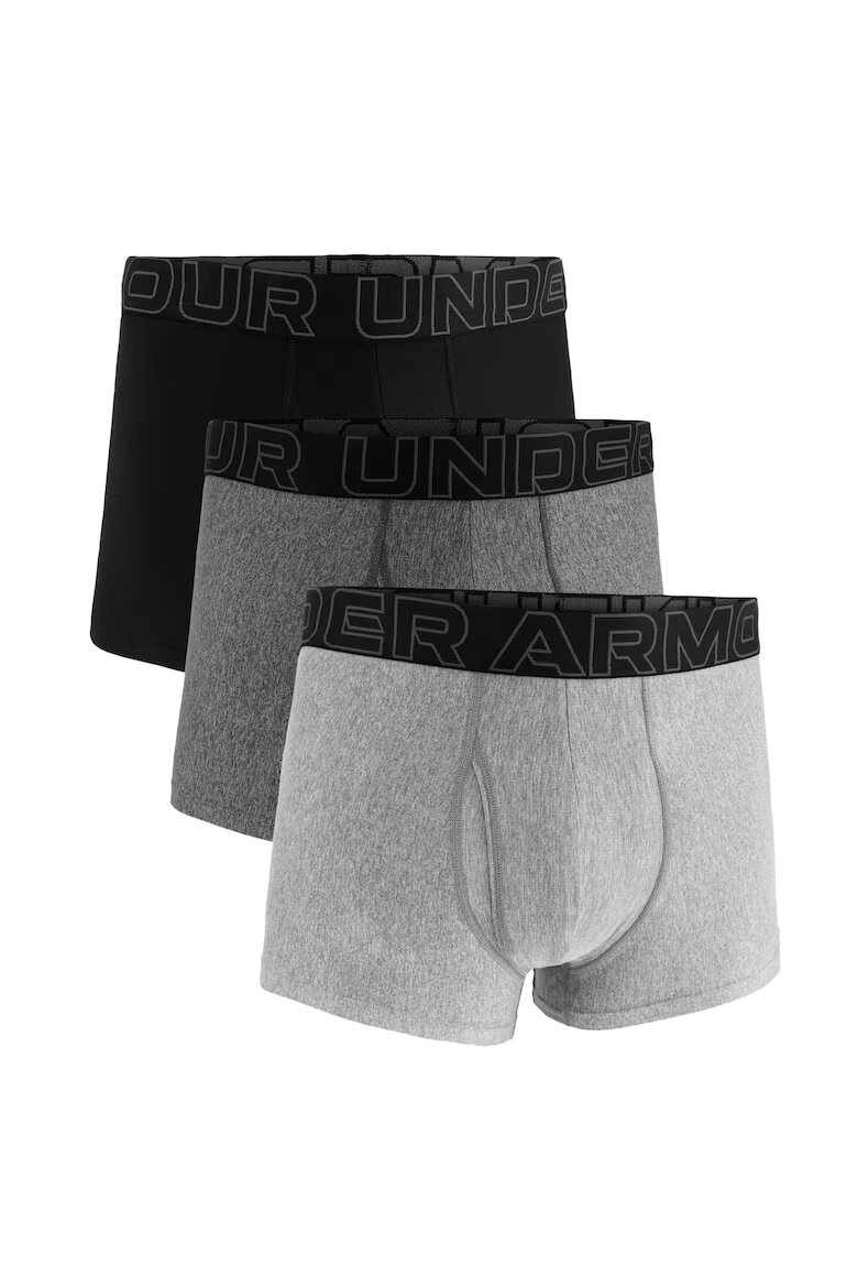 Under Armour Боксерки 174107 с лого 3 - чифта Черен/Сив