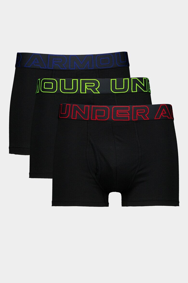 Under Armour Боксерки с лого на талията - 3 чифта Черен