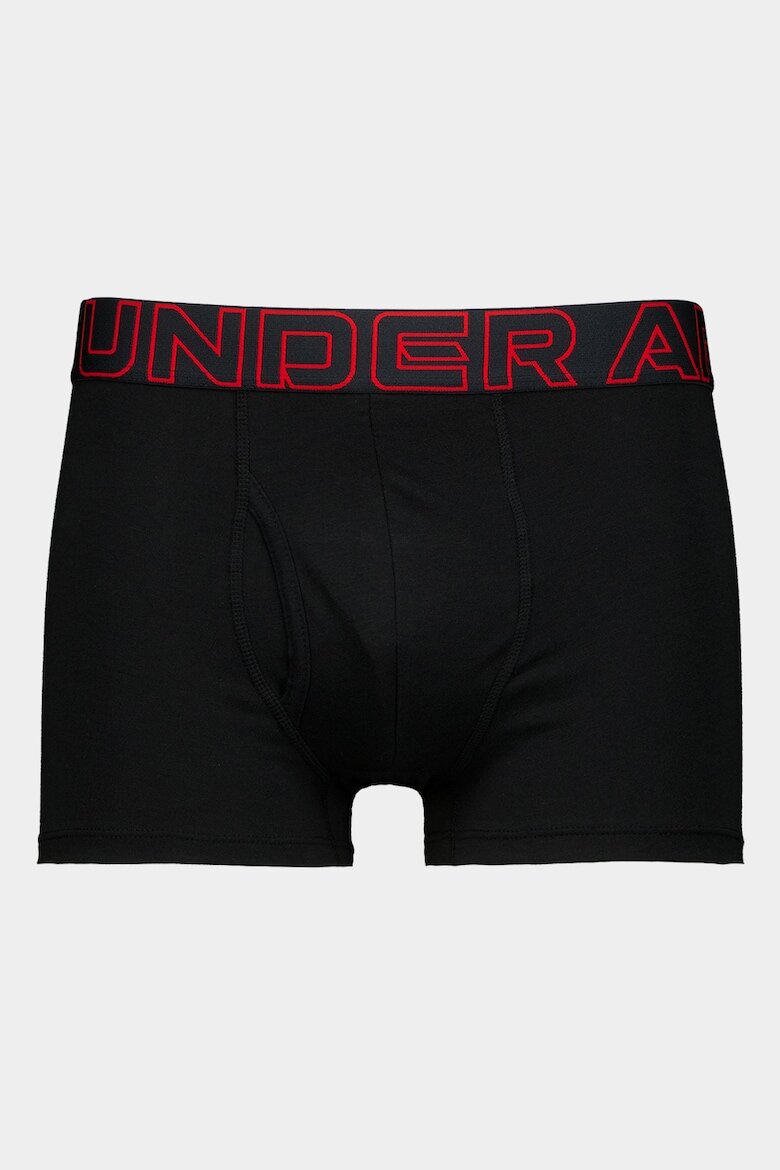 Under Armour Боксерки с лого на талията - 3 чифта Черен