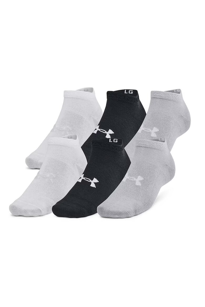 Under Armour Чорапи до глезена Essential с лого 6 чифта Черен/Сив