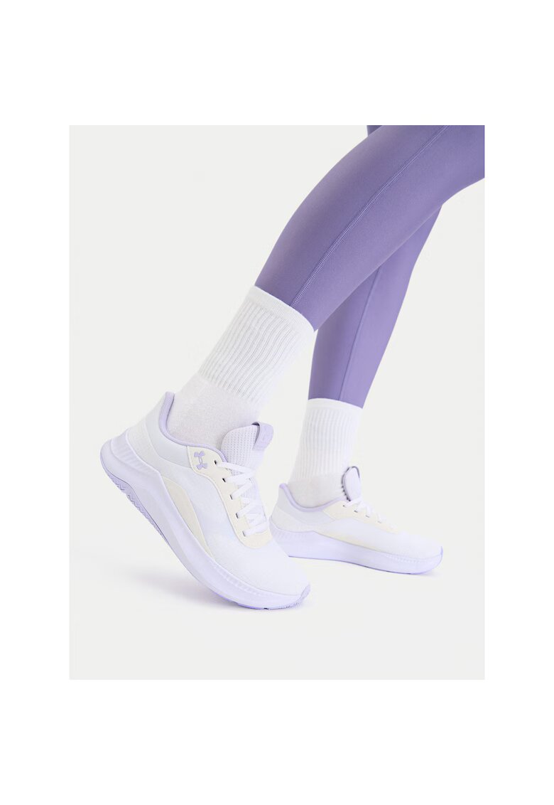 Under Armour Дамски спортни обувки - текстил - бели - технология за омекотяване