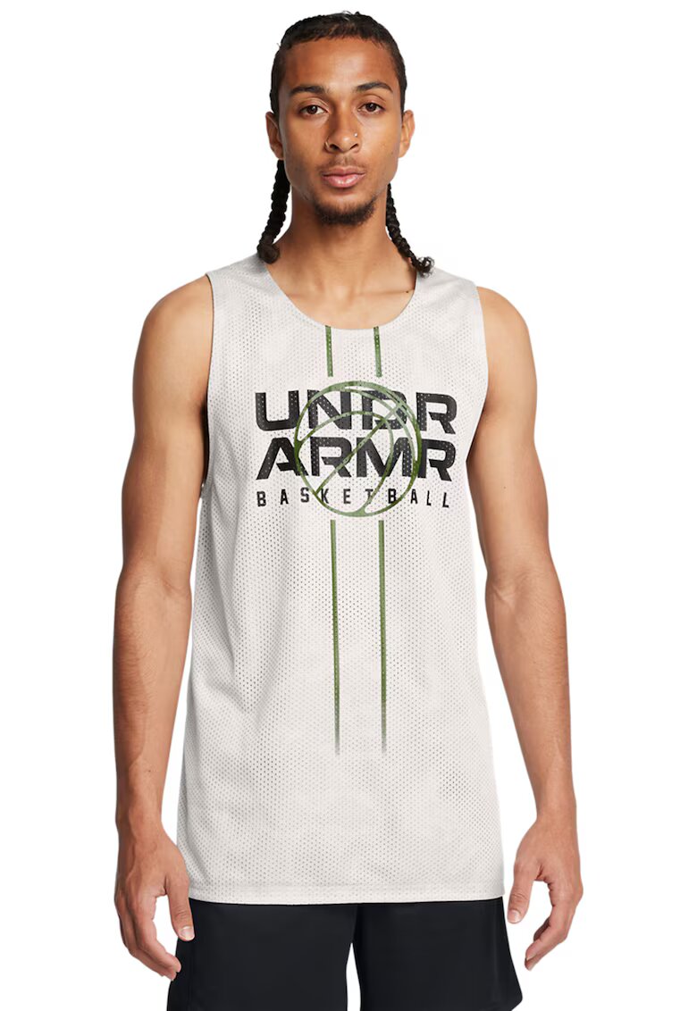 Under Armour Двулицев баскетболен топ Baseline - Светло сив/Tъмносив