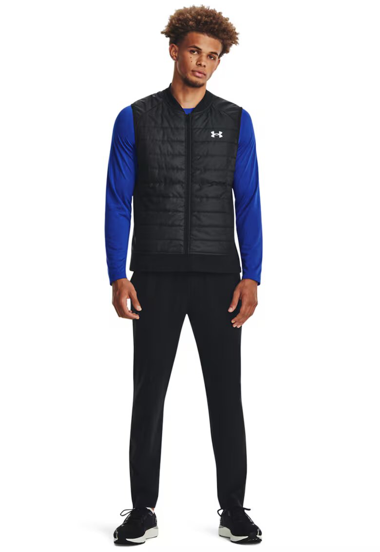 Under Armour Елек за бягане Launch с термоизолация - Бял/Черен