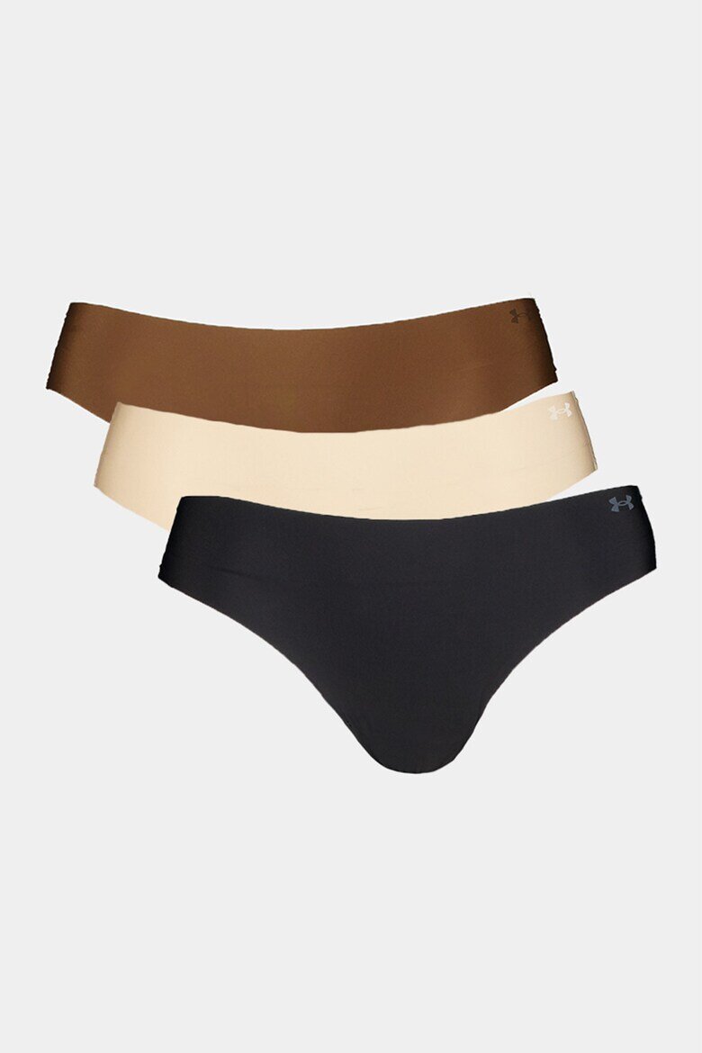 Under Armour Фитнес бикини Pure Stretch - 3 чифта Черен/Тъмнобежово/Земен