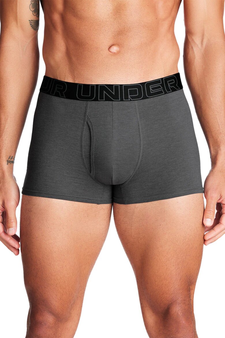 Under Armour Фитнес боксерки с лого на талията - 3 чифта Черен/Тъмночервен/Tъмносив