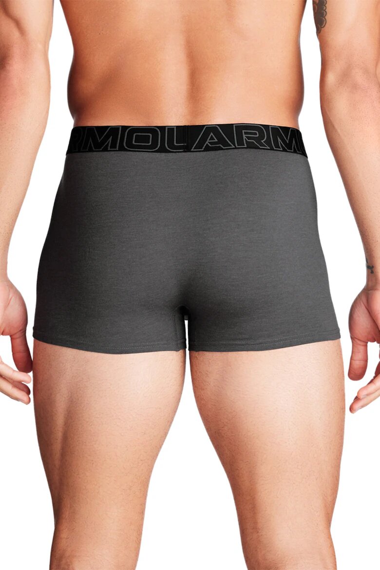 Under Armour Фитнес боксерки с лого на талията - 3 чифта Черен/Тъмночервен/Tъмносив