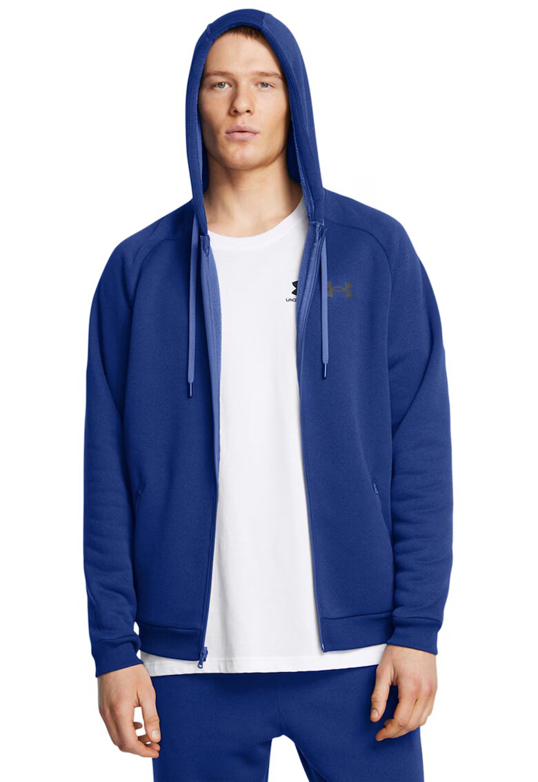 Under Armour Фитнес худи Pro с цип - Черен/Кралско Синьо