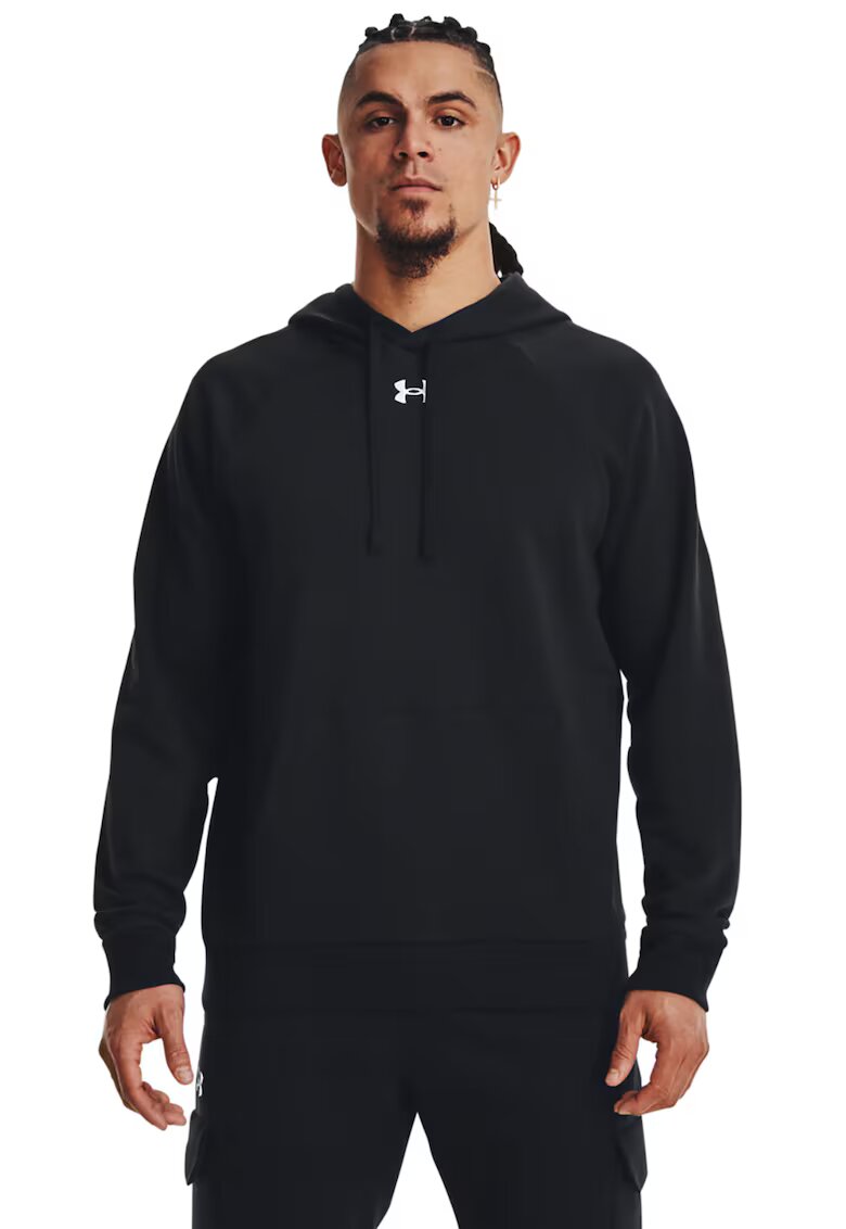 Under Armour Фитнес худи Rival със свободна кройка - Черен