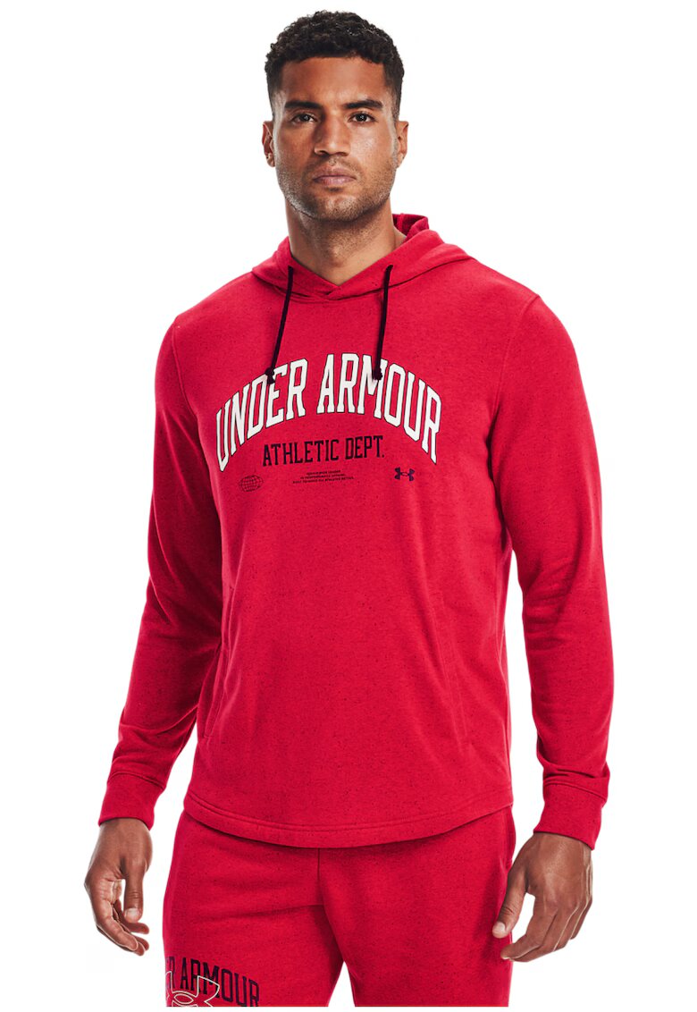 Under Armour Фитнес худи Rival Terry Athletic Department - Червен