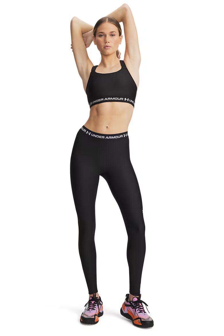 Under Armour Фитнес клин с еластична талия с лого Черен/Бял