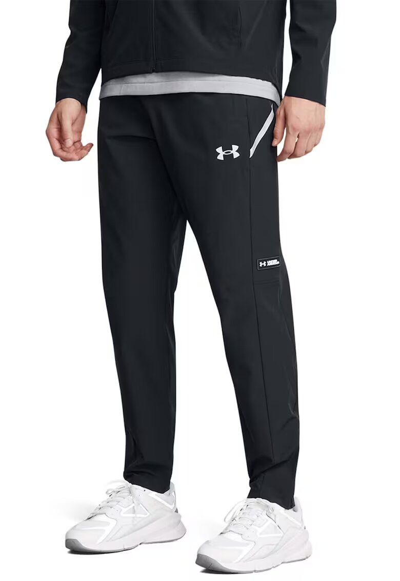 Under Armour Фитнес панталон Woven с еластична талия - Бял/Черен