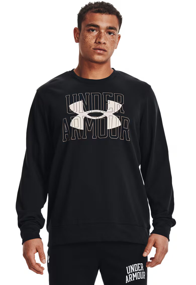 Under Armour Фитнес пухен суитшърт Rival - Черен/Бежов