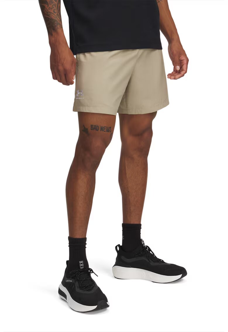 Under Armour Фитнес шорти Icon с връзка - Бял/Бежов