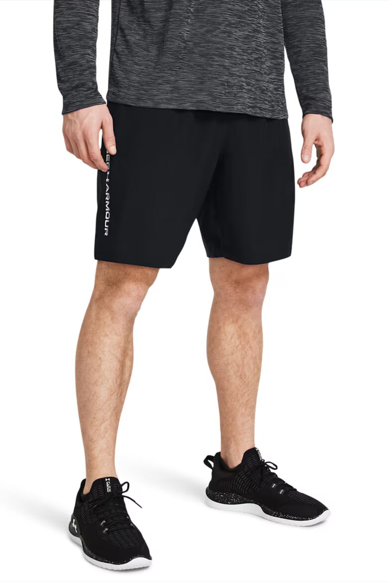 Under Armour Фитнес шорти Wordmark с лого Черен/Бял