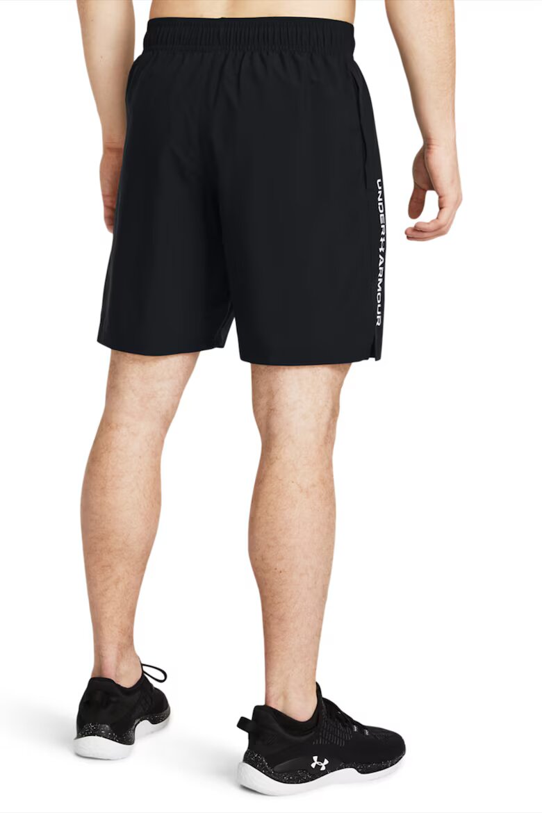 Under Armour Фитнес шорти Wordmark с лого Черен/Бял