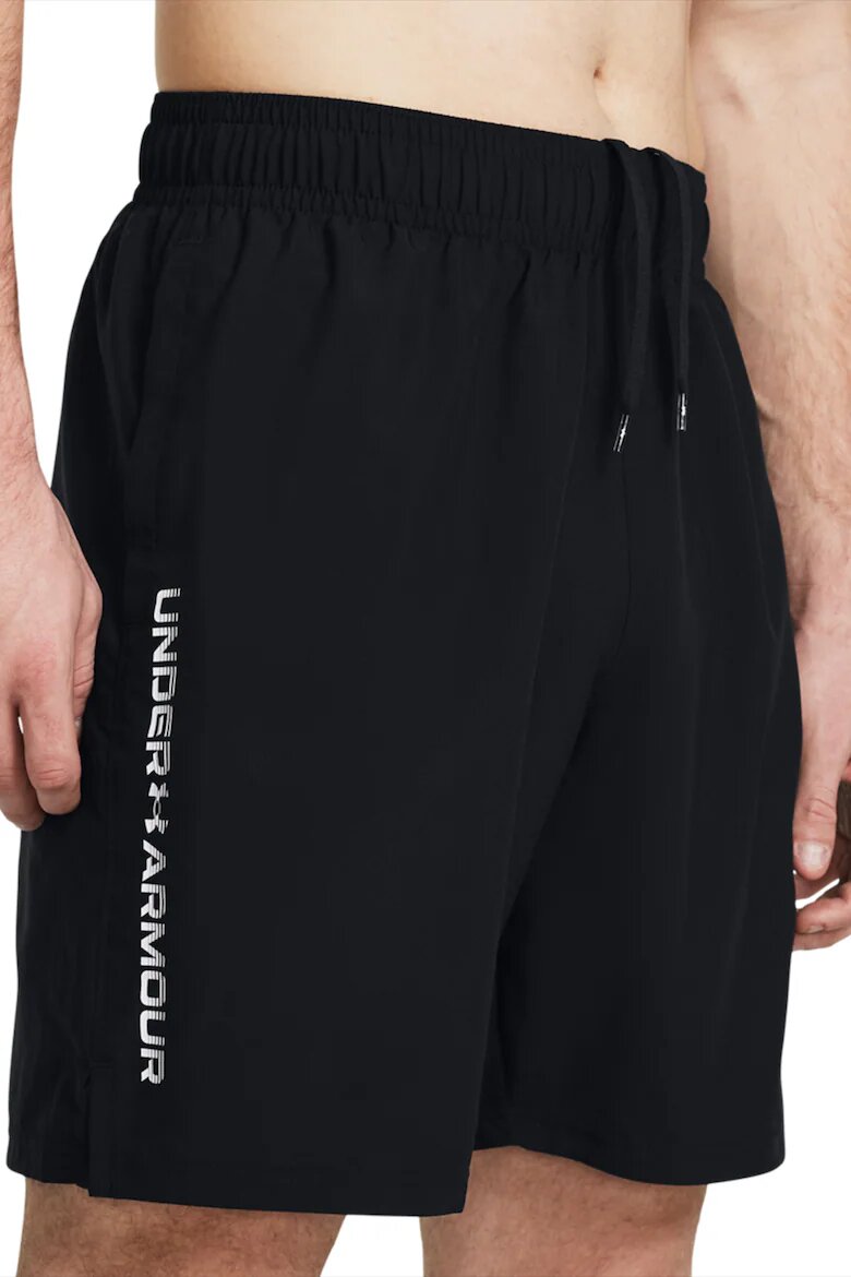 Under Armour Фитнес шорти Wordmark с лого Черен/Бял