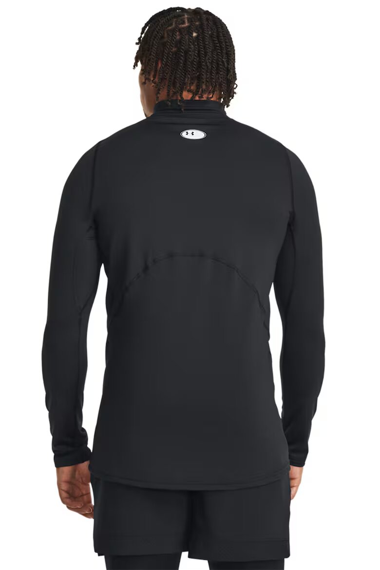 Under Armour Фитнес слим блуза с ниска яка Черен