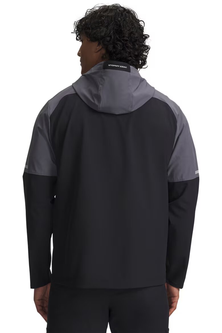Under Armour Фитнес яке Tech Utility с качулка Черен/Мандарина/Tъмносив