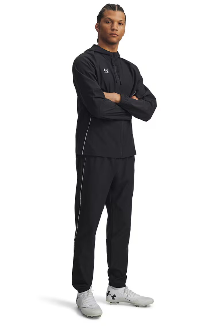 Under Armour Футболен слим екип Challenger Pro с лого и цип - Бял/Черен