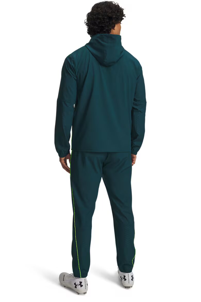 Under Armour Футболен слим екип Challenger Pro с лого и цип Тъмнозелен