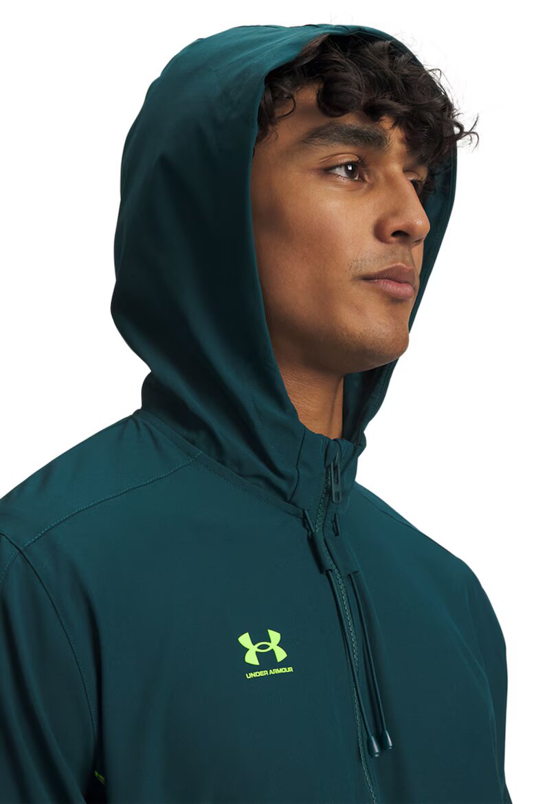 Under Armour Футболен слим екип Challenger Pro с лого и цип Тъмнозелен