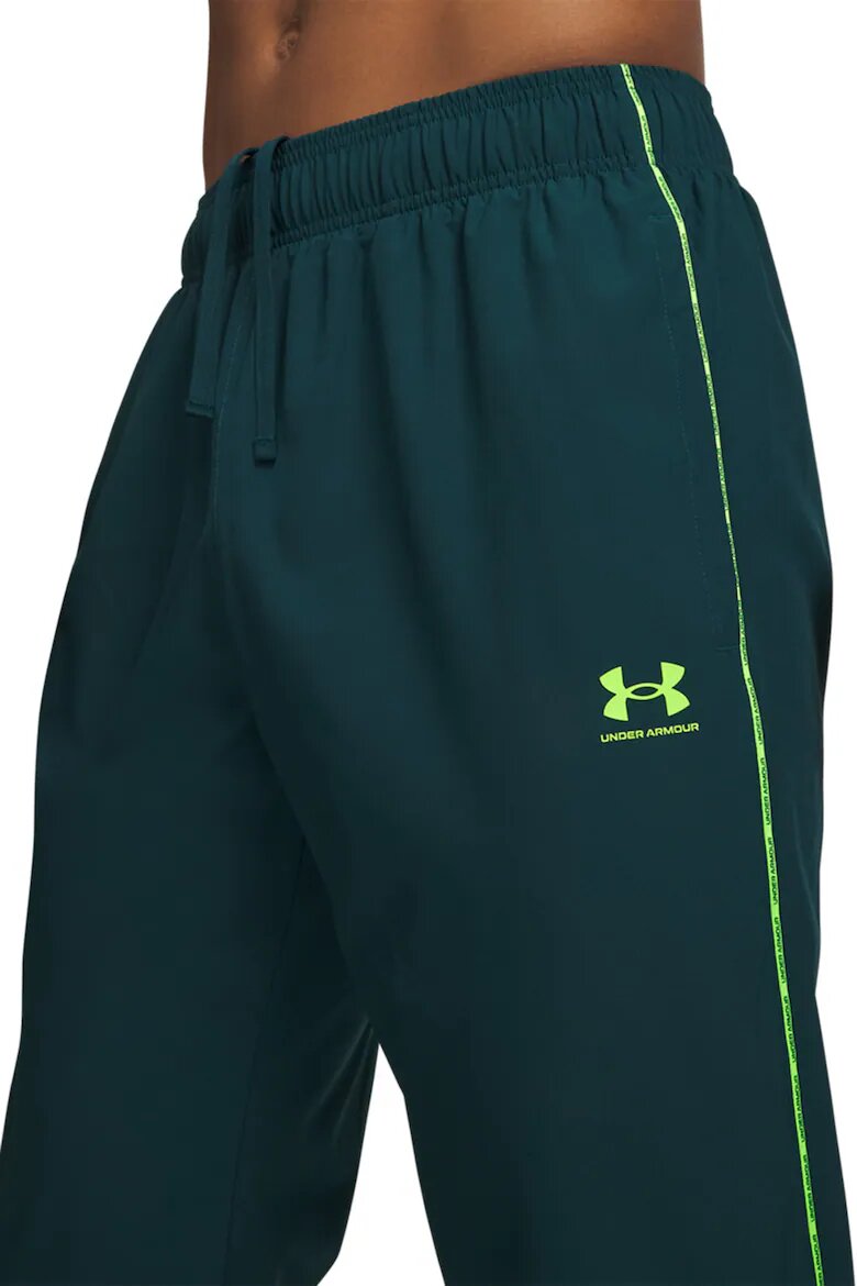 Under Armour Футболен слим екип Challenger Pro с лого и цип Тъмнозелен