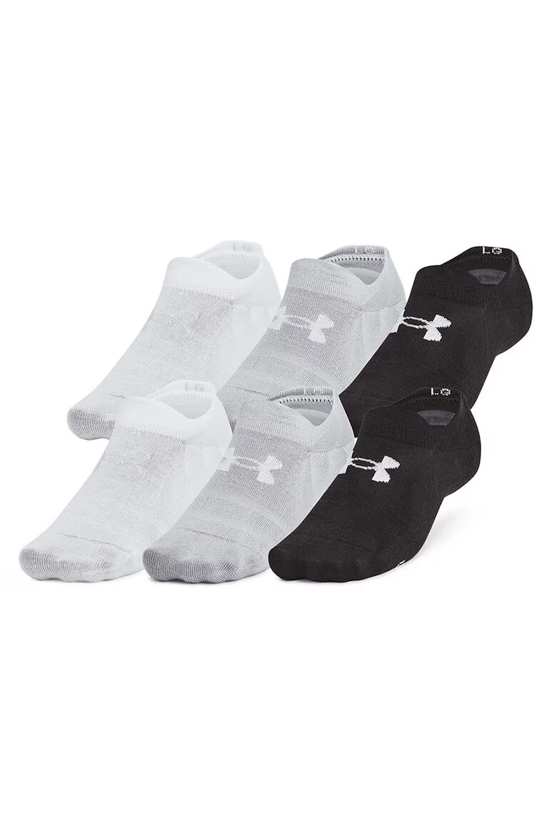 Under Armour Къси чорапи Essential с лого - 6 чифта Бял/Черен/Сив