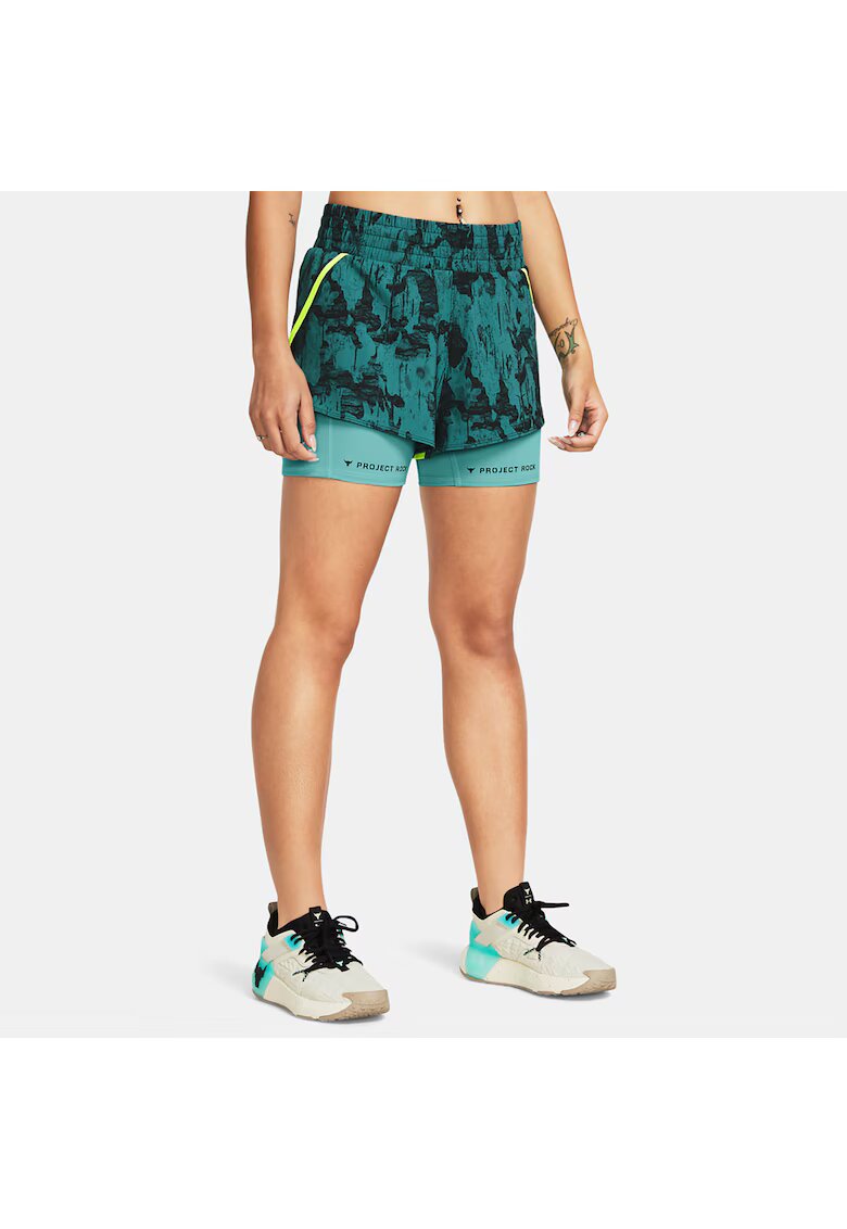Under Armour Къси панталони UnderArmour - полиестер/еластан - зелени