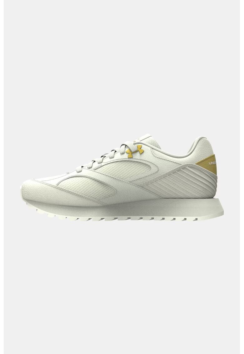 Under Armour Кожени спортни обувки Jogger с мрежа - Мръснобял/Синапено жълто