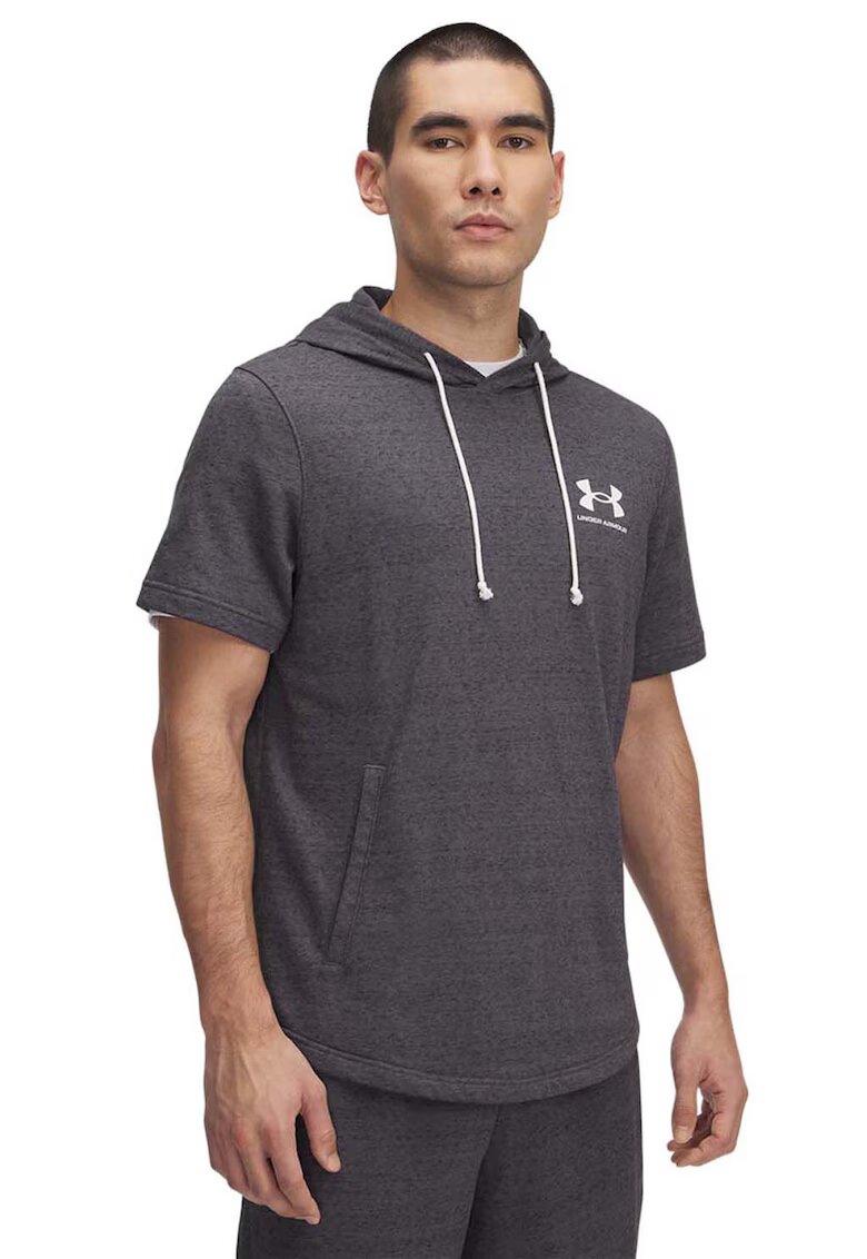 Under Armour Мъхесто худи Rival с къси ръкави