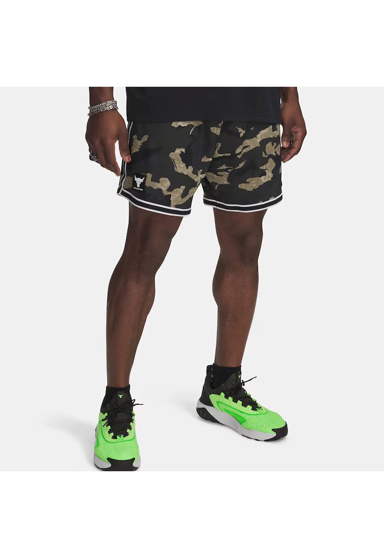 Under Armour Мъжки шорти Project Rock - зелени - еластичен материал - размер