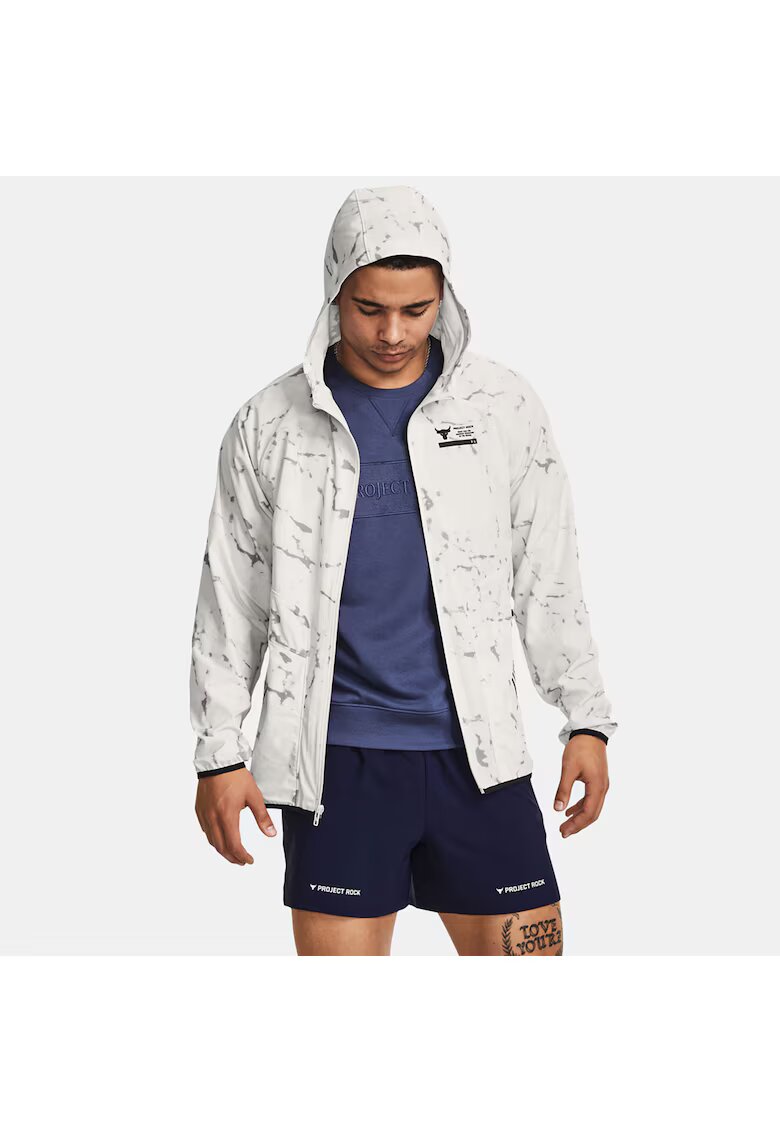 Under Armour Мъжко спортно яке - Полиестер - Бяло