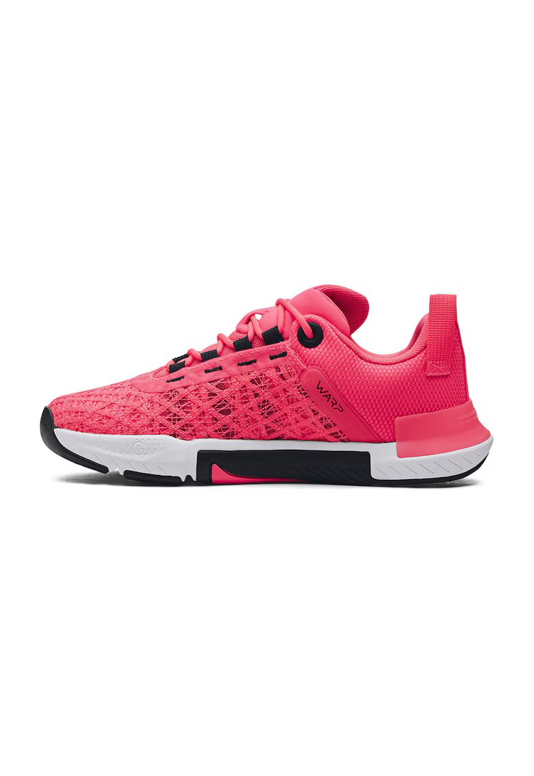 Under Armour Мрежести фитнес обувки TriBase Reign 5 - Яркорозово/Избеляло черно/Бял