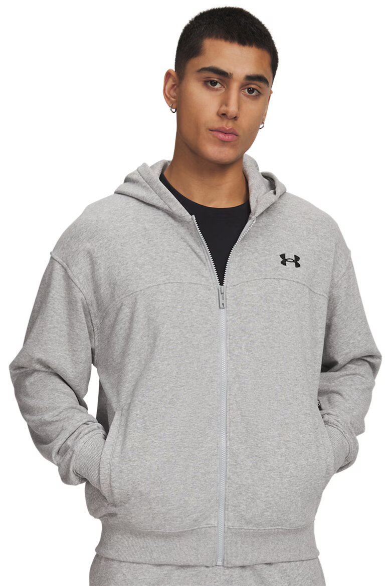 Under Armour Олекотено свободно худи Rival Сив меланж