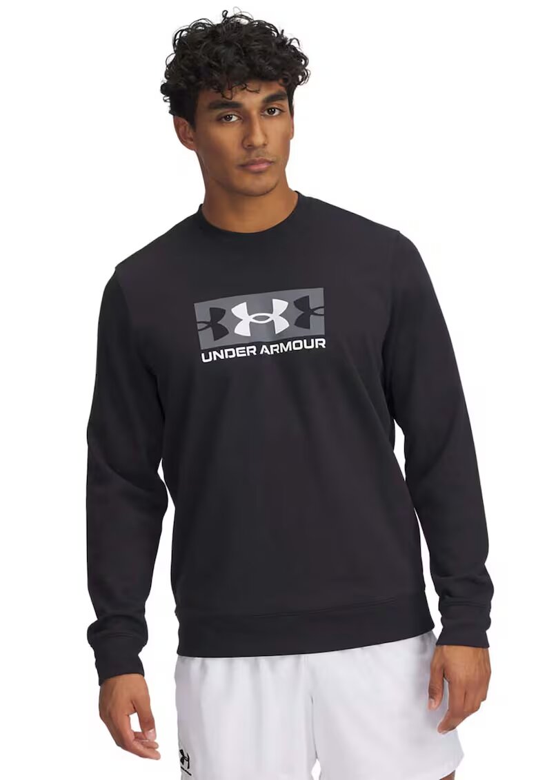 Under Armour Плюшен суитшърт Rival с лого - Черен