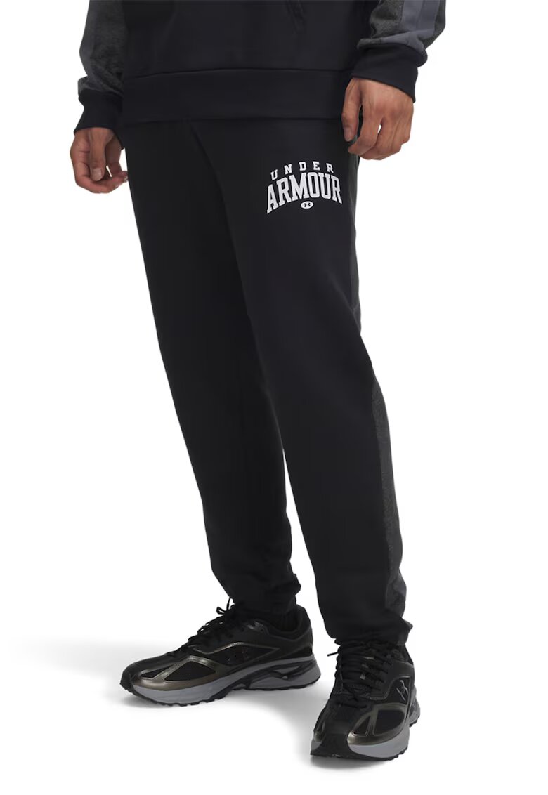 Under Armour Поларен фитнес панталон Rival - Черен/Tъмносив